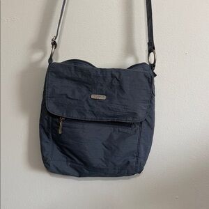 Baggallini Town Bag lightweight nylon crossbody purse gray blue